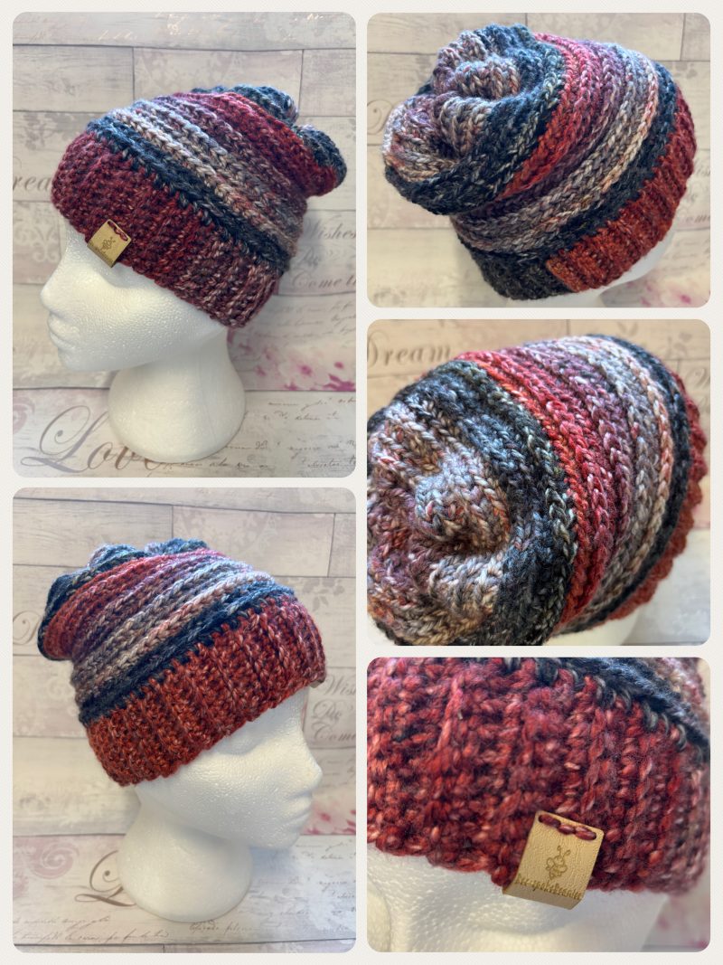 Crocheted Slouchy Beanie Hat - Unisex