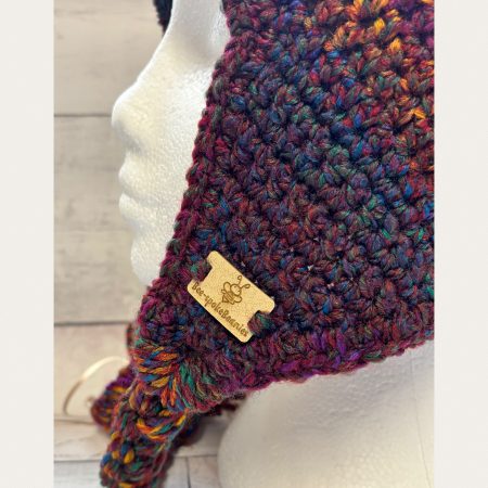 Crocheted Sherpa Style Hat with Ear Flaps - Unisex