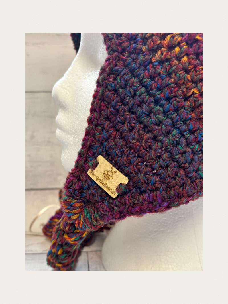 Crocheted Sherpa Style Hat with Ear Flaps - Unisex