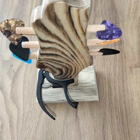 Guitar head stock pick holder