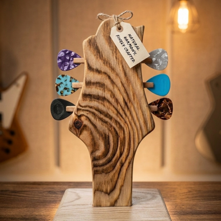 Guitar head stock pick holder