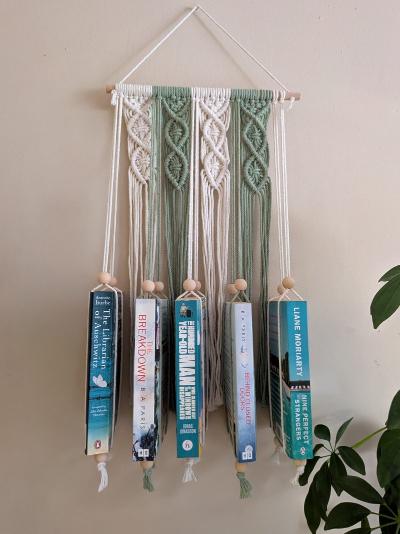 Macrame Book Holder | Hanging Bookshelf | Book Storage