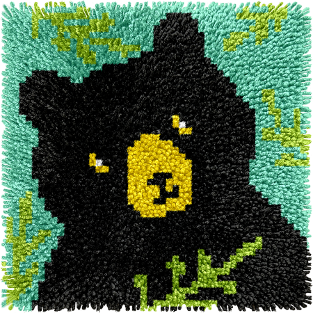 Children’s Rug Making Latch Hooking Kit | Bear (30x30cm)