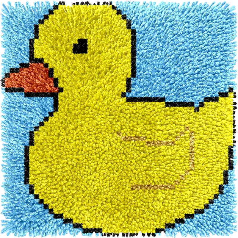 Children’s Rug Making Latch Hooking Kit | Duck