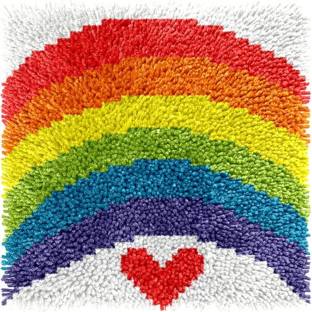 Children’s Rug Making Latch Hooking Kit | Rainbow