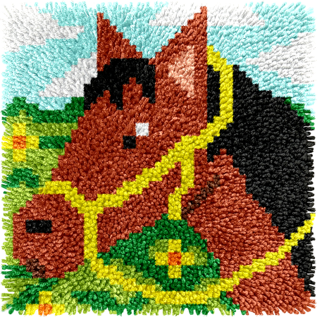 Children’s Rug Making Latch Hooking Kit | Horse