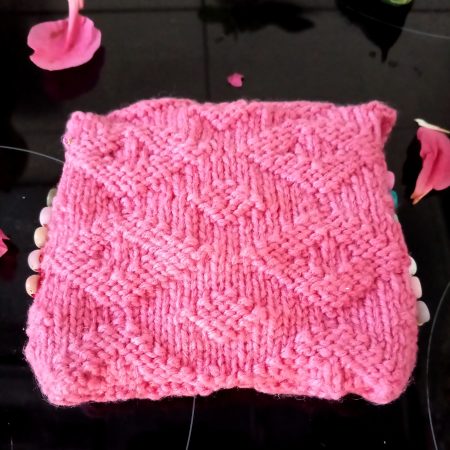 Hand Knitted personal pink woman's private stuff holder