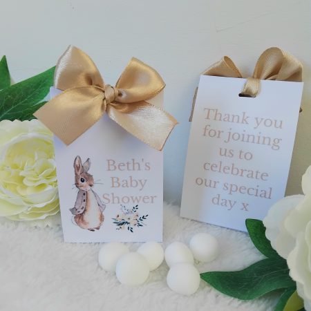 FULLY ASSEMBLED Personalised Baby Shower Favour, Mint Baby Shower Favour,Baby Shower Tealight Favour