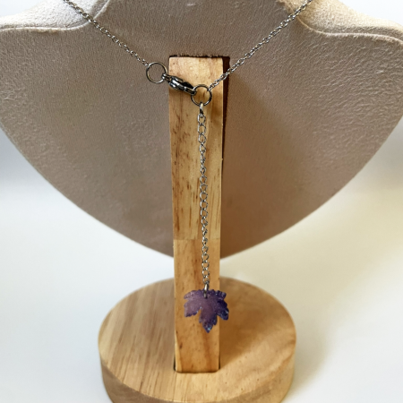 Sodalite Pendant Necklace • Stainless Steel Chain