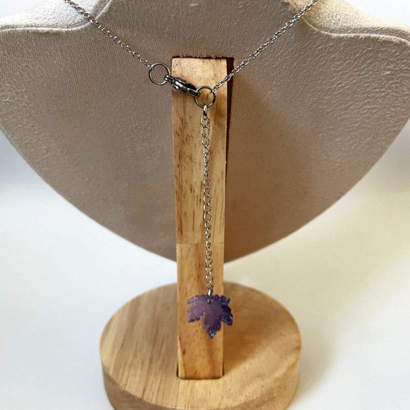 Sodalite Pendant Necklace • Stainless Steel Chain