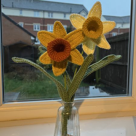 Handmade crochet flowers