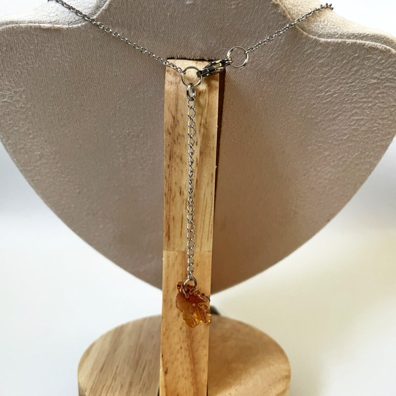 Tiger Eye Pendant Necklace • Stainless Steel Chain