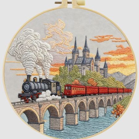 Cross Stitch Embroidery Kit for Beginners | Train