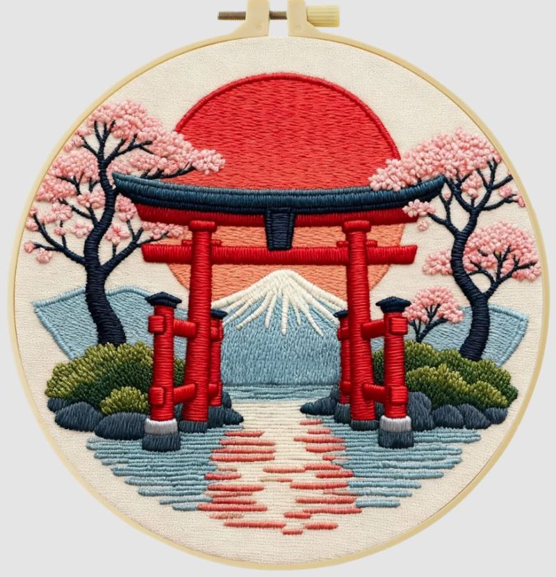 Cross Stitch Embroidery Kit for Beginners | Sunset