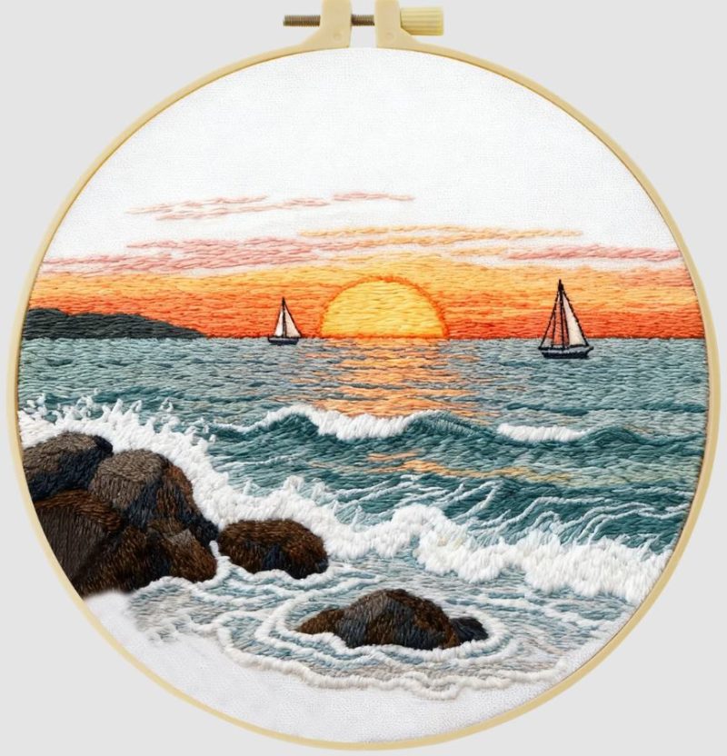 Cross Stitch Embroidery Kit for Beginners | Sea