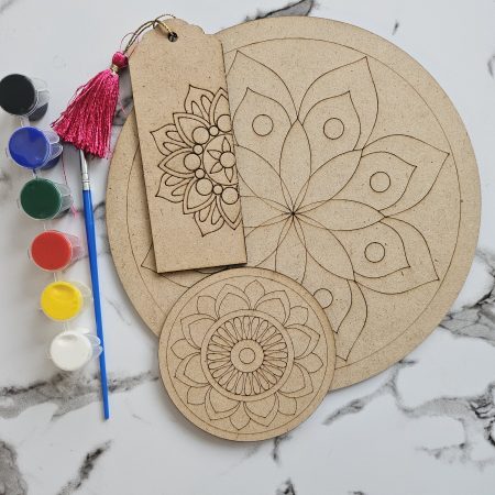 DIY Mandala Art Kit: Mindful Craft, Painting Activity, Gifting, Self care