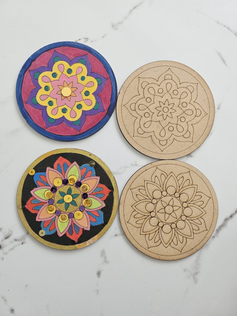 DIY Mandala Art Kit: Mindful Craft, Painting Activity, Gifting, Self care