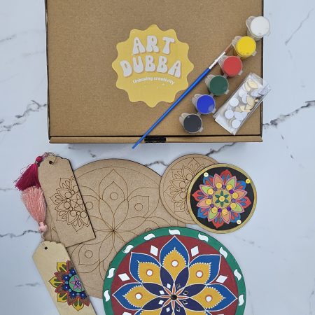DIY Mandala Art Kit: Mindful Craft, Painting Activity, Gifting, Self care