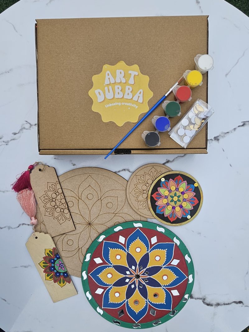 DIY Mandala Art Kit: Mindful Craft, Painting Activity, Gifting, Self care