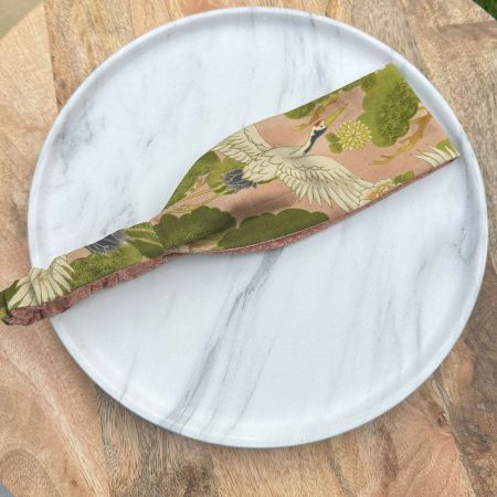 Crane and Coral Reversible Headband
