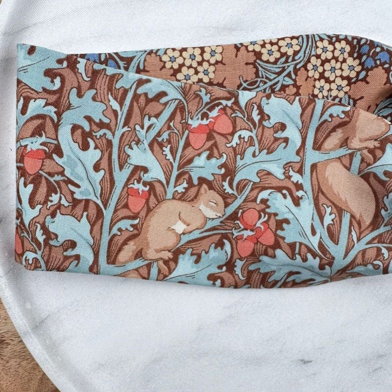 Luxury Squirrel and Acorn Reversible Headband, 2-in-1 Hair Band