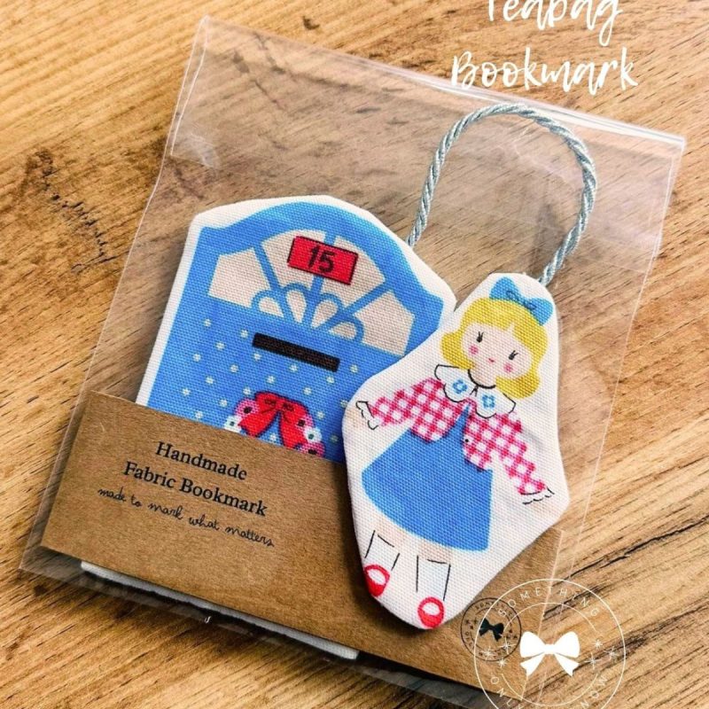 Fabric Teabag Bookmark, Cozy House Tag, Handmade Book Accessory, Reader Gift