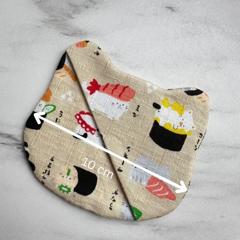 Japanese Sushi Cat Corner Bookmark – Fabric Bookmark Set of 2 - Gift Ready