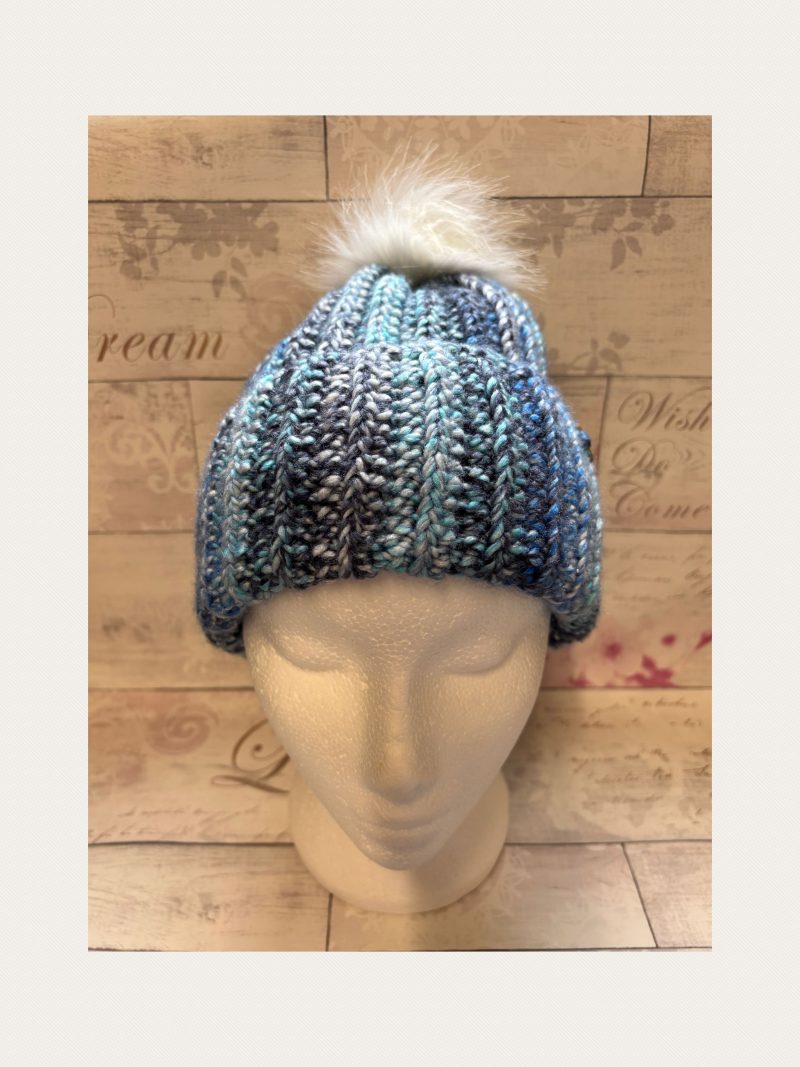 Crocheted Pom Pom Hat - Unisex
