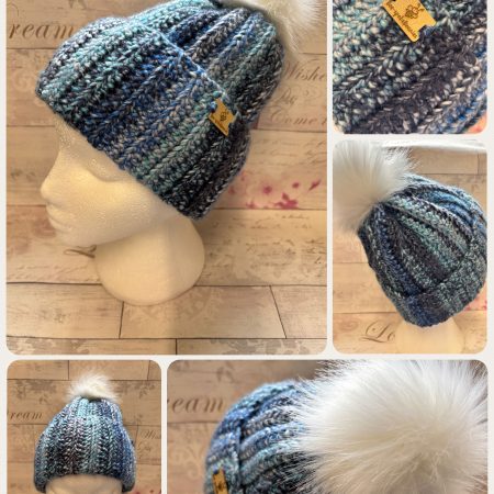 Crocheted Pom Pom Hat - Unisex