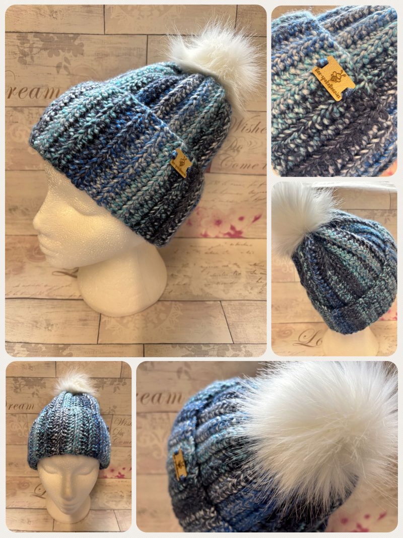 Crocheted Pom Pom Hat - Unisex