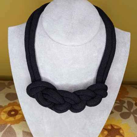 ‘Stephanie’ Macrame Chunky Necklace with Magnetic Clasp Fastening