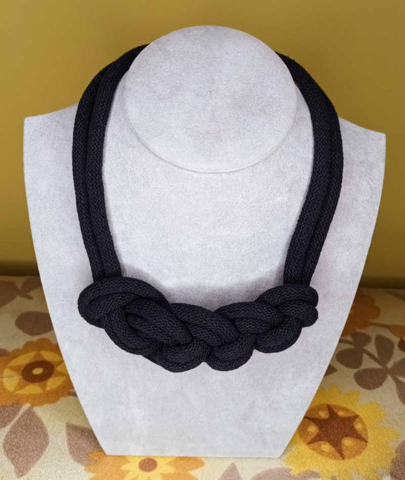 ‘Stephanie’ Macrame Chunky Necklace with Magnetic Clasp Fastening