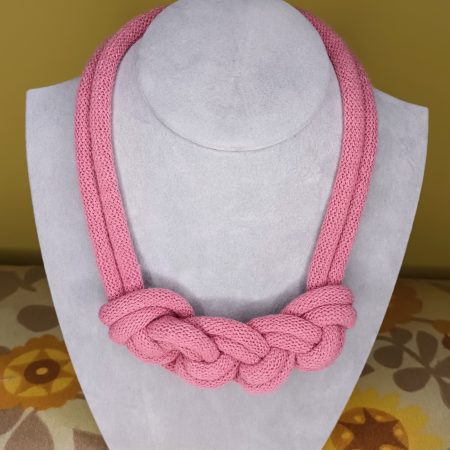 ‘Stephanie’ Macrame Chunky Necklace with Magnetic Clasp Fastening