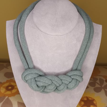 ‘Stephanie’ Macrame Chunky Necklace with Magnetic Clasp Fastening