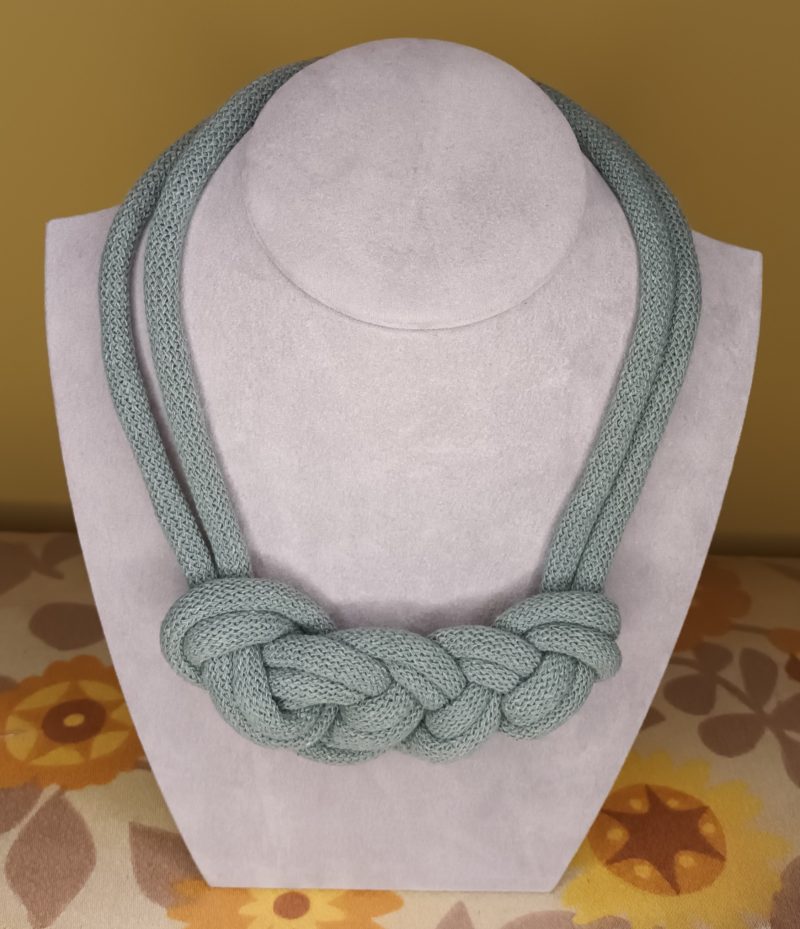 ‘Stephanie’ Macrame Chunky Necklace with Magnetic Clasp Fastening