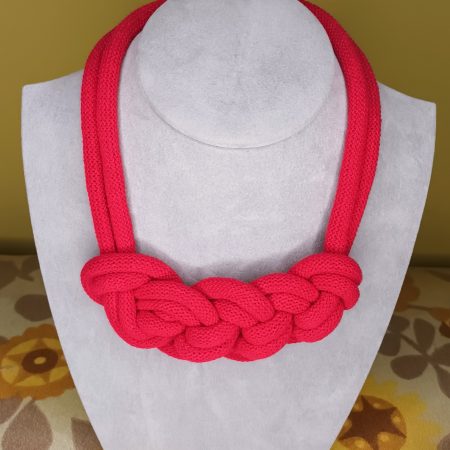 ‘Stephanie’ Macrame Chunky Necklace with Magnetic Clasp Fastening