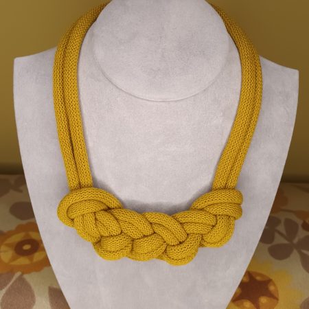 ‘Stephanie’ Macrame Chunky Necklace with Magnetic Clasp Fastening