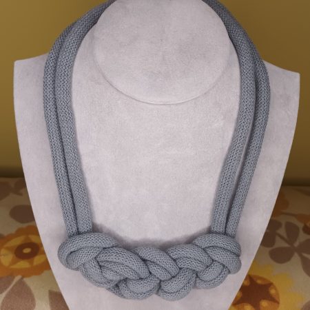 ‘Stephanie’ Macrame Chunky Necklace with Magnetic Clasp Fastening
