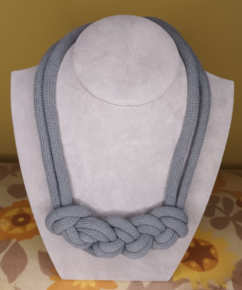 ‘Stephanie’ Macrame Chunky Necklace with Magnetic Clasp Fastening
