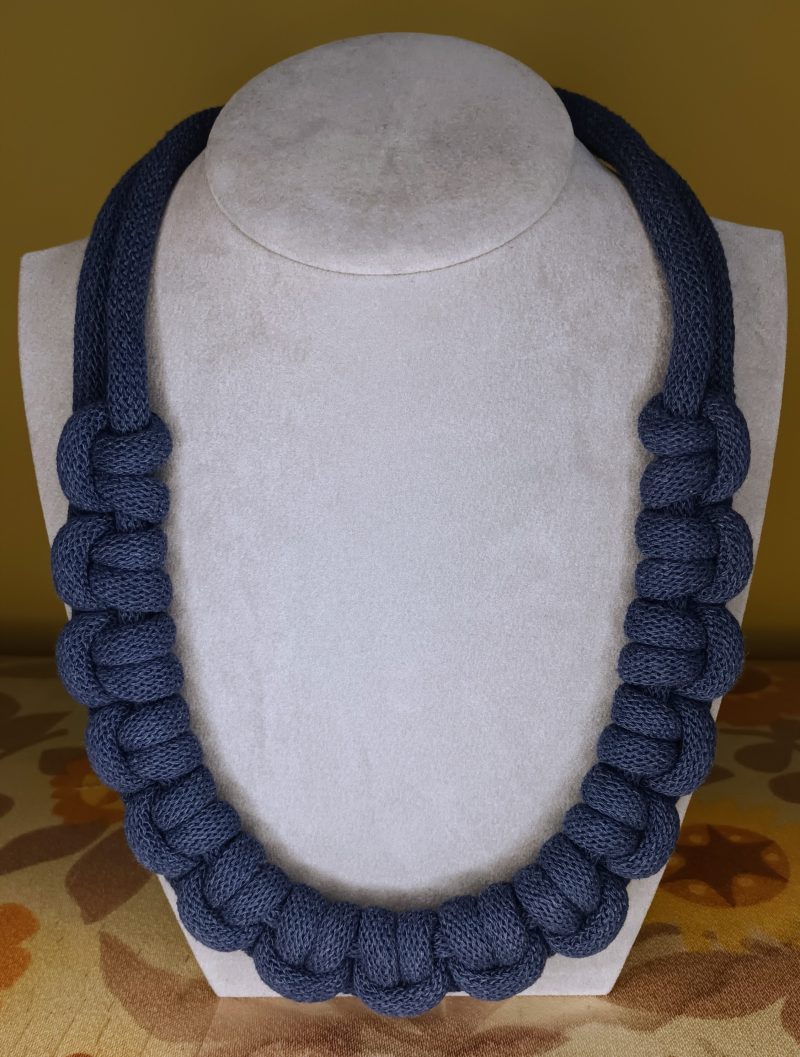 'Mandy' Macrame Chunky Necklace with Magnetic Clasp Fastening