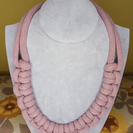 'Mandy' Macrame Chunky Necklace with Magnetic Clasp Fastening