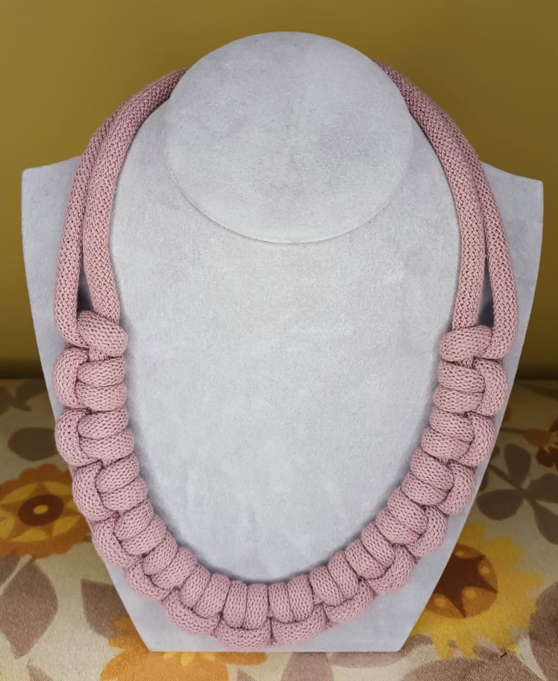 'Mandy' Macrame Chunky Necklace with Magnetic Clasp Fastening