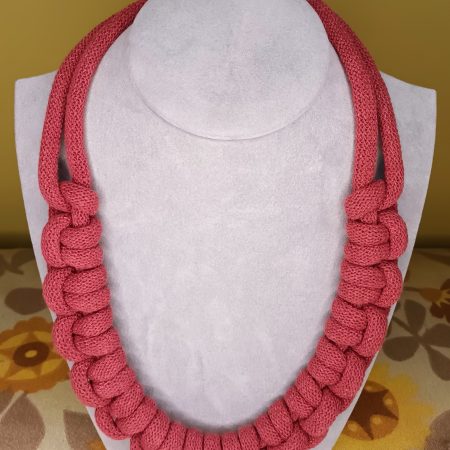 'Mandy' Macrame Chunky Necklace with Magnetic Clasp Fastening