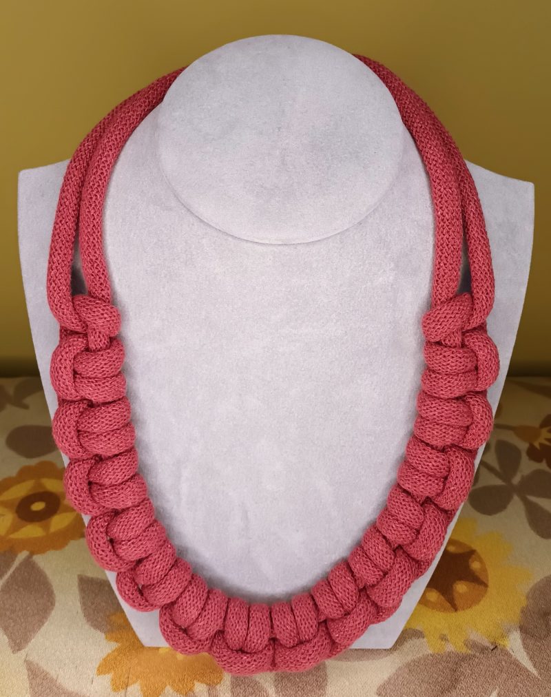 'Mandy' Macrame Chunky Necklace with Magnetic Clasp Fastening