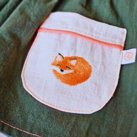 Handmade Toddler Dress | Linen Feel Fabric | Custom Embroidered Pocket