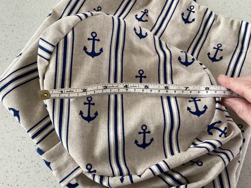 Large Boat/Sea Themed Anchor Blue Beige Lined Beach Duffle Bag with Drawstring