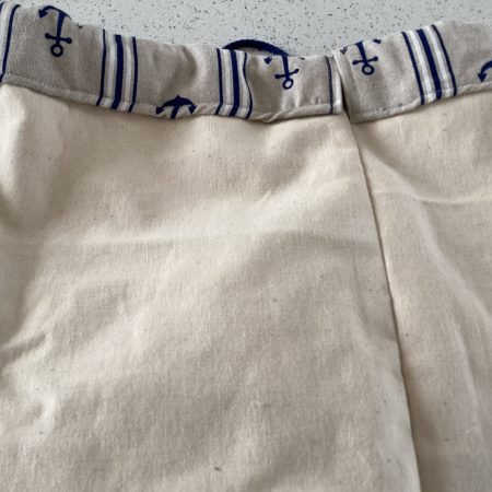 Large Boat/Sea Themed Anchor Blue Beige Lined Beach Duffle Bag with Drawstring