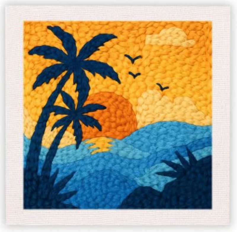 Punch Needle Kit | Seascape