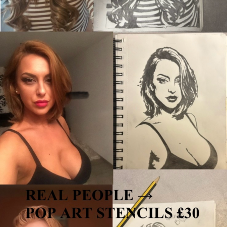 Real People - Pop Art Stencil