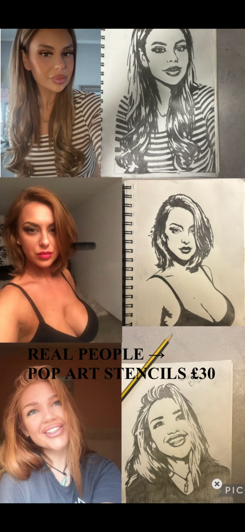 Real People - Pop Art Stencil
